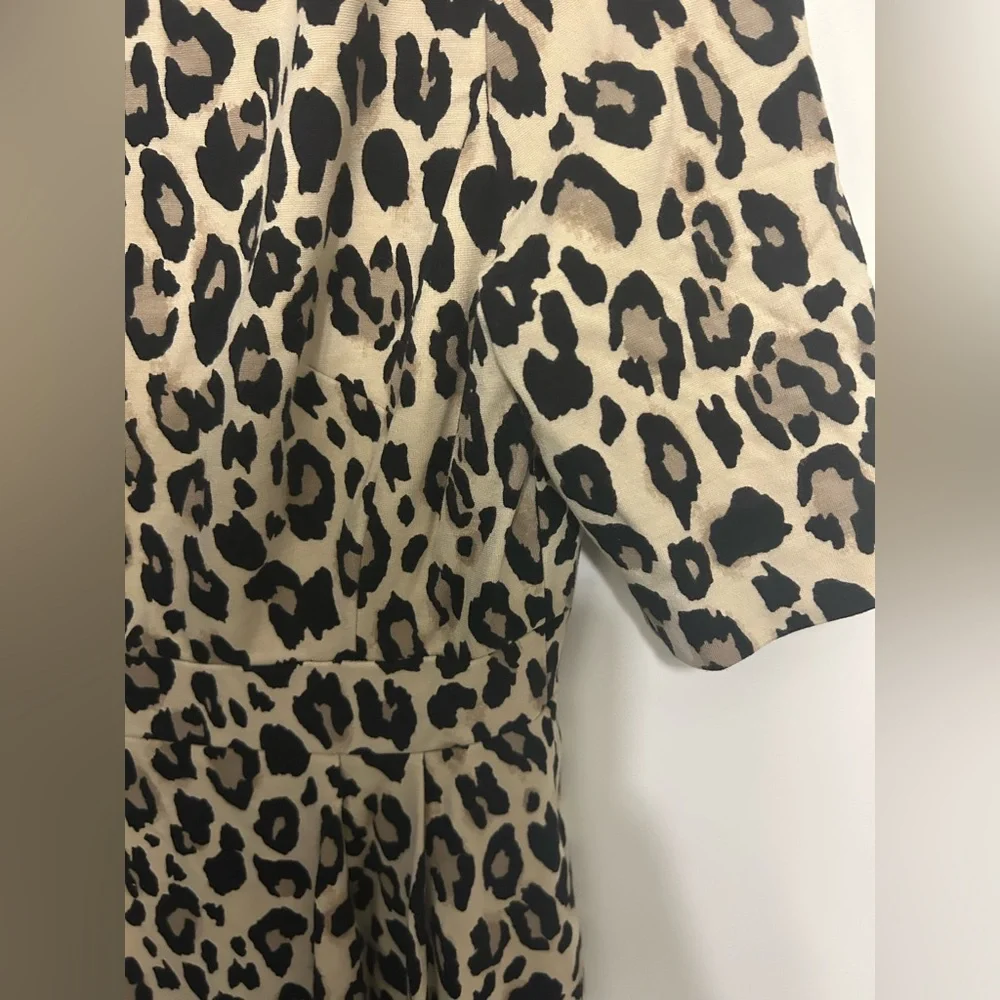 Kate Spade Leopard Print Ponte Waisted Dress